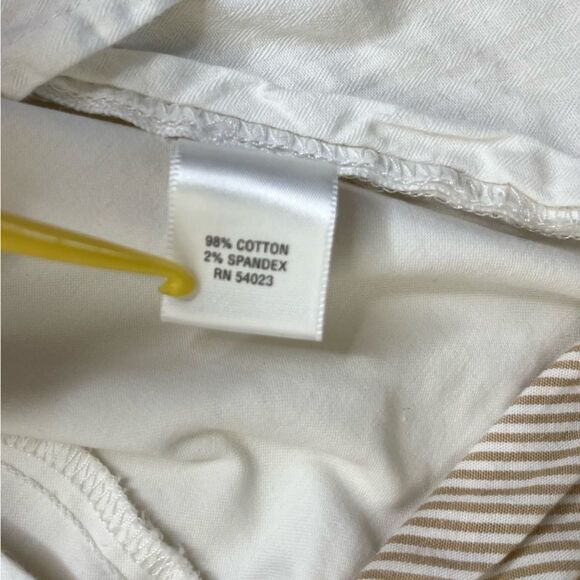 Banana Republic Stretch Washed Satin Crop Off White Cream Pants Women Size 10 - Picture 10 of 15